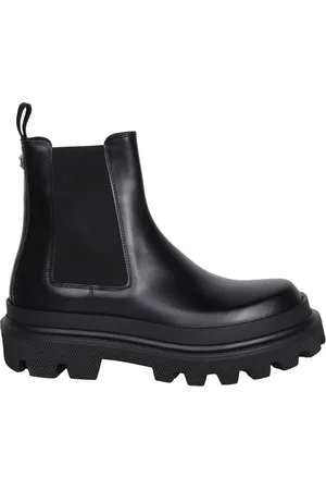 Dolce & Gabbana Sko, Herre, Sort, 41 EU, Rayon, Sorte Ankelstøvler til Mænd