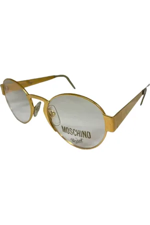 Moschino Tilbehør, unisex, Gul, ONE SIZE, Uld, Vintage mod. M08 Guld Briller