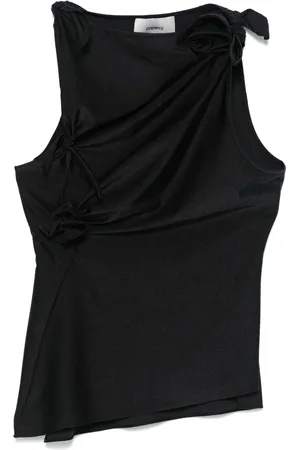 COPERNI Top, Dame, Sort, XS, Sort Ærmeløs Top med Asymmetrisk Design