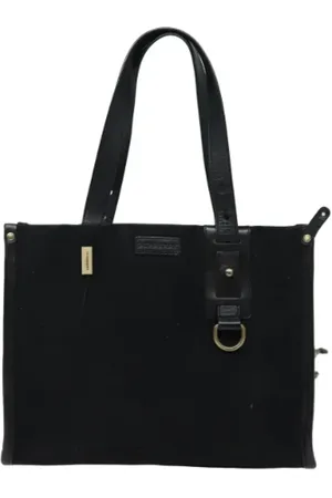 Burberry Pre-owned, Dame, , ONE SIZE, Uld, Pre-owned Canvas skuldertasker