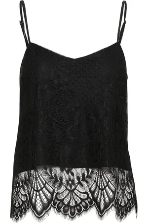 Gestuz Top, Dame, Sort, S, Uld, Sort Blonde Slip Top Bluse
