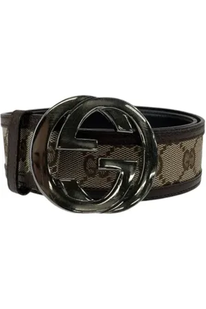 Gucci Pre-owned, Herre, Brun, ONE SIZE, Tyl, Pre-owned Canvas baelter
