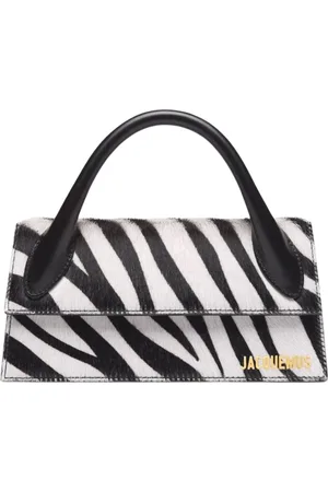 Jacquemus Taske, Dame, Sort, ONE SIZE, Uld, Zebra Print Læder Skuldertaske