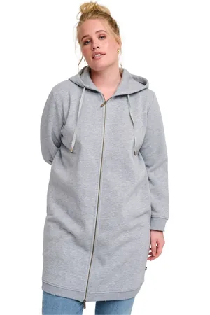 ADIA Sweathshirts & Hoodies, Dame, Grå, S, Uld, Lexis Lys Grå Cardigan med Guldtryk