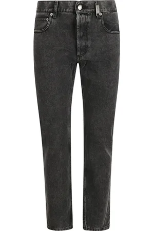 Alexander McQueen Jeans, Herre, Grå, XL, Uld, Stilfulde Jean Bukser
