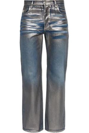 MISBHV Jeans, Herre, Grå, W25, Bomuld, Jeans med logo