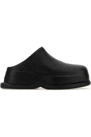 Alexander McQueen Sko, Dame, Sort, 37 EU, Læder, Wave Sort Læder Platform Tøfler