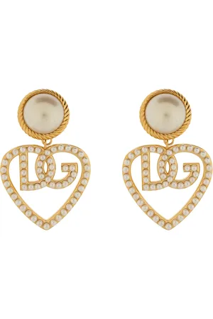 Dolce & Gabbana Tilbehør, Dame, Gul, ONE SIZE, Clip-on øreringe med vedhæng