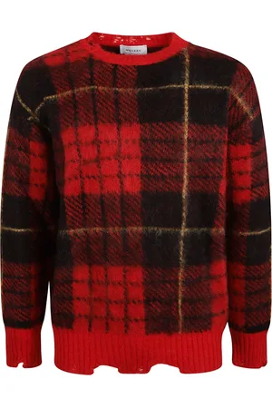 Alexander McQueen Strik, Herre, Flerfarvet, L, Bomuld, Oversize Crewneck Jumpers