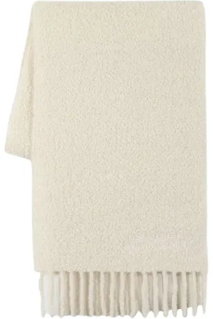 Isabel Marant Tilbehør, Dame, Hvid, ONE SIZE, Uld, Hvid Uldtørklæde - Alpaca Blanding