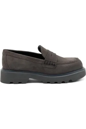 Frau Sko, Dame, Grå, 40 EU, Suede, Suede Loafers med Grafitdetalje