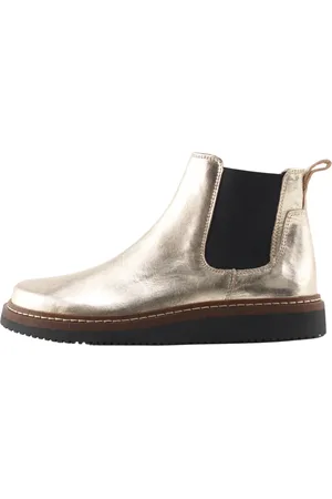 Nature Sko, Dame, Gul, 38 EU, Suede, Gry Støvle Metallic Suede