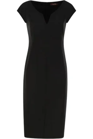 Max Mara Kjole, Dame, Sort, L, Polyester, Visby Kjole
