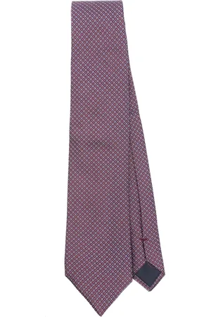 corneliani Tilbehør, Herre, Lilla, ONE SIZE, Luksus Silkeslips, Produceret i Italien