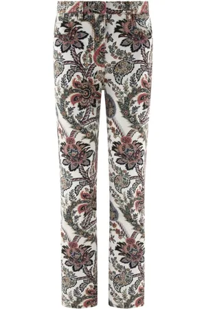 Etro Bukser, Dame, Flerfarvet, W27, Denim, Paisley Print Denim Bukser