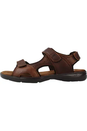 Fluchos Sko, Herre, Brun, 41 EU, Uld, Adhesive Strap Flade sandaler