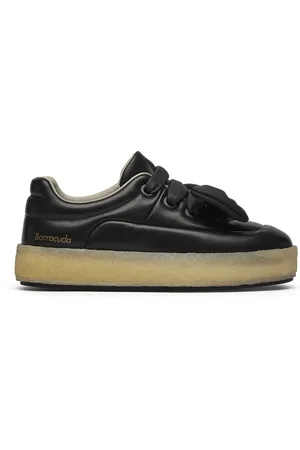 Barracuda Sko, Dame, Sort, 36 EU, Læder, Sort Crane Sneakers Streetwear Stil