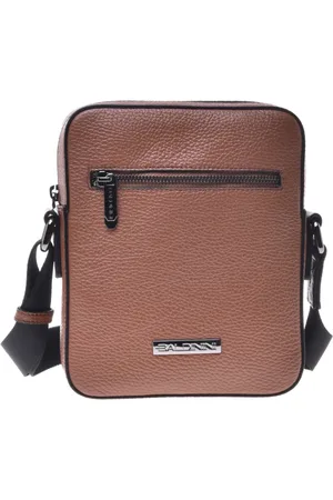 BALDININI Taske, Herre, Brun, ONE SIZE, Crossbody bag in tumbled leather