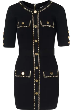Elisabetta Franchi Kjole, Dame, Sort, XS, Sort Strik Kjole
