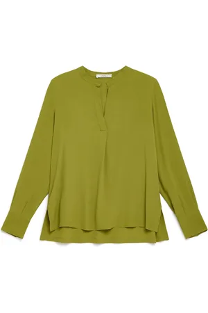 Maliparmi Bluser & Skjorter, Dame, Grøn, S, Fluid Crepe Skjorte