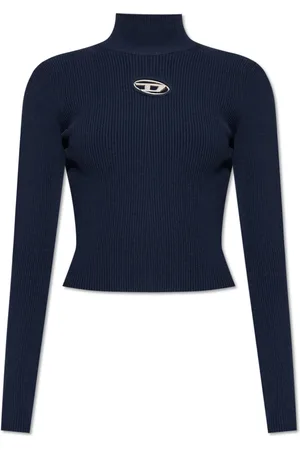 Diesel Strik, Dame, Blå, L, Polyester, Top M-Valari-Tn