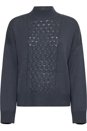 Kaos Strik, Dame, Grå, M, Uld, Grå Sweaters Kollektion