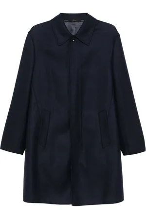 BRIONI Frakke, Herre, Blå, S, Uld, Luksus Uld Silke Frakke Made in Italy