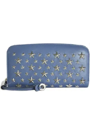 Jimmy Choo Pre-owned, Dame, Blå, ONE SIZE, Pre-owned Laeder punge