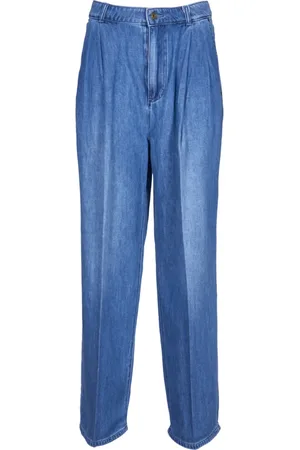 Michael Kors Jeans, Dame, Blå, XS, Denim, Blå Denim Jeans med Bred Plissé