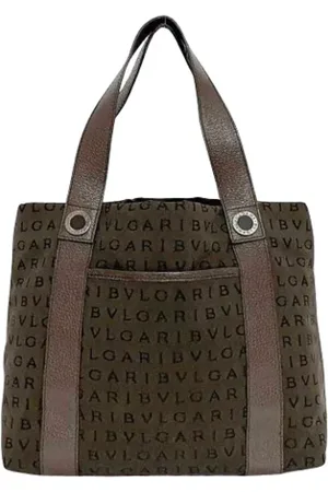 Bvlgari Pre-owned, Dame, Brun, ONE SIZE, Uld, Pre-owned Canvas skuldertasker