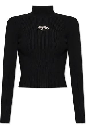 Diesel Strik, Dame, Sort, M, Polyester, Turtleneck M-Valari-Tn