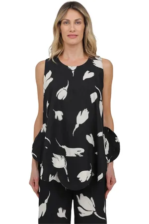 MEIMEIJ Top, Dame, Sort, XS, Tyl, Blomstret blomsterbluse