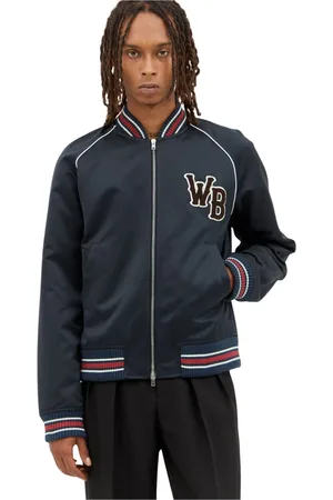 WALES BONNER Jakke, Herre, Sort, M, Polyester, Marvel Logo Bomber Jakke