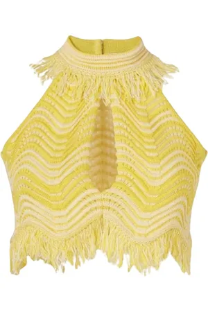 GENNY Top, Dame, Gul, 2XS, Sweaters
