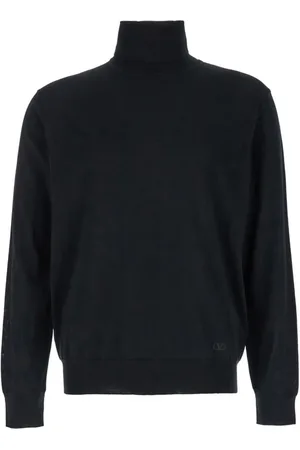 VALENTINO GARAVANI Strik, Herre, Sort, M, Uld, Rød striktrøje med unikt design