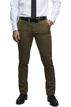 Hansen & Jacob Bukser, Herre, Grøn, W34 L32, Bomuld, Klassiske Aerodyn Chinos i Grøn