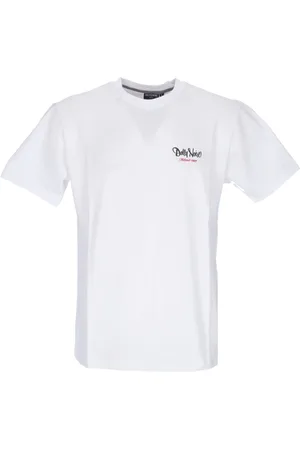 DOLLY NOIRE Top, Herre, Hvid, XL, Bomuld, Grafisk Print T-Shirt med Crew Neck