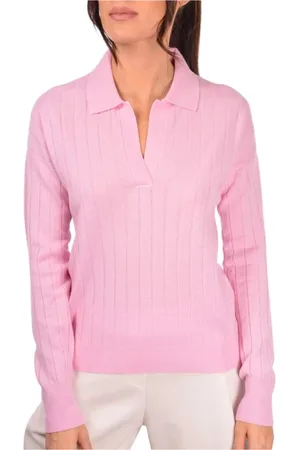 Gran Sasso Top, Dame, Lyserød, XS, Uld, Strikket Polo Sweater