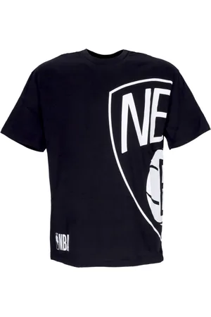 New Era Top, Herre, Sort, 2XL, Bomuld, Brooklyn Nets Logo Oversized Tee Sort/Hvid