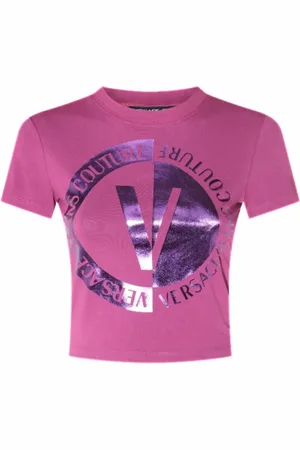 VERSACE Top, Dame, Lilla, 2XS, T-shirts og Polos