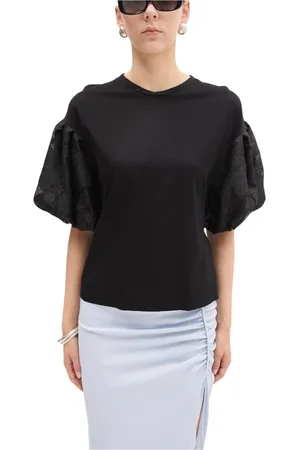 MEIMEIJ Bluser & Skjorter, Dame, Sort, M, Bomuld, Afslappet bomuldst-shirt til mænd