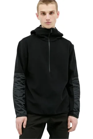 Moncler Sweathshirts & Hoodies, Herre, Sort, M, Bomuld, Tech Panel Hættetrøje