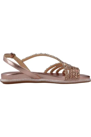 Alma en Pena Sko, Dame, Lyserød, 38 EU, Uld, Stilfulde flade sandaler til kvinder