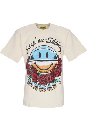 MARKET Top, Herre, , L, Bomuld, Smiley Keep On Shining Tee
