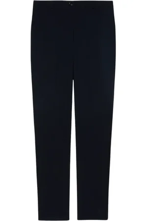 Elena Miro Bukser, Dame, Blå, 2XL, Uld, Slim Jersey Bukser