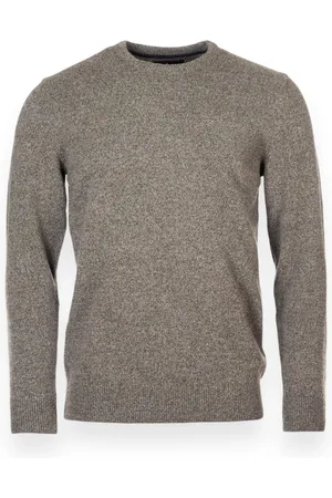 Barbour Strik, Herre, Grå, S, Uld, Essential Tisbury Striktrøje
