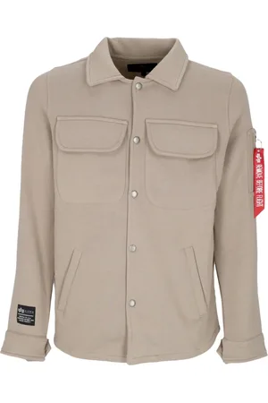 Alpha Industries Jakke, Herre, , XL, Bomuld, Vintage Sand Polstret Herre Overshirt