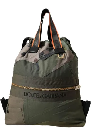 Dolce & Gabbana Taske, Herre, Grøn, ONE SIZE, Uld, Camouflage Snørelukning Rygsæk Rygsæk