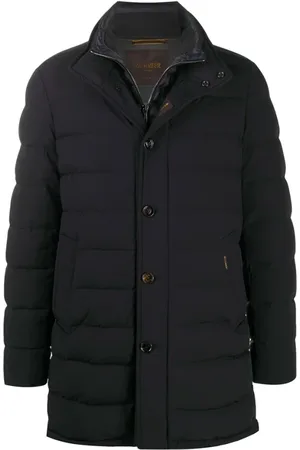 MOORER Jakke, Herre, Blå, 2XL, Quiltet jakke med aftagelig vest