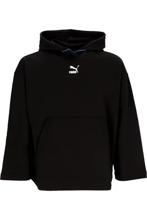 PUMA Sweathshirts & Hoodies, Dame, Sort, S, Bomuld, Sort Oversize Hættetrøje Letvægts Sweatshirt